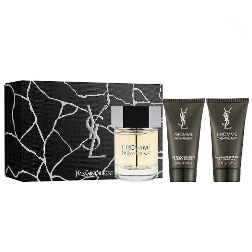 L'Homme by Yves Saint Laurent 3pc Gift Set EDT 3.3 oz + Shower Gel + After Shave Balm for Men