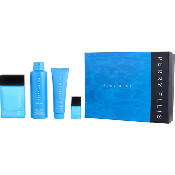 Perry Ellis Pure Blue 4pc Set - 7STARSFRAGRANCES.COM